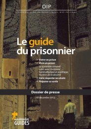 Guide du prisonnier - Ligue des droits de l'Homme