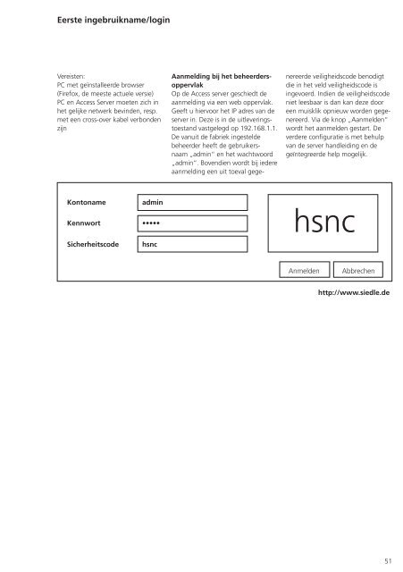 Systeemhandboek Access Uitgave 2013 - Siedle