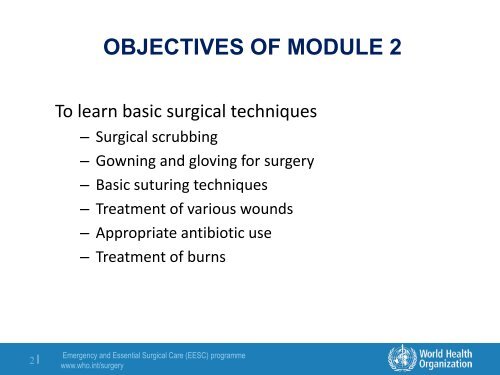 Module 2: Basic Surgical Skills