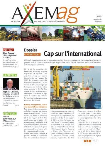 Cap sur l'international - Axema