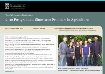 PG showcase 2012 - final program and flyer - The UWA Institute of ...