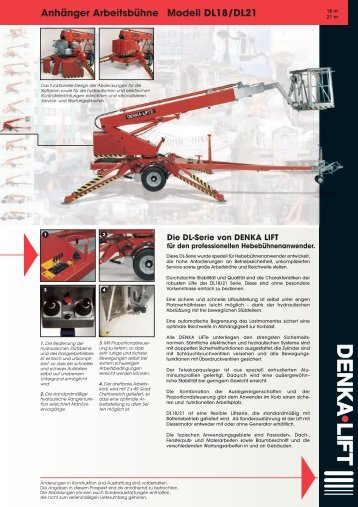 Anhänger Arbeitsbühne Modell DL18/DL21 - Rothlehner ...