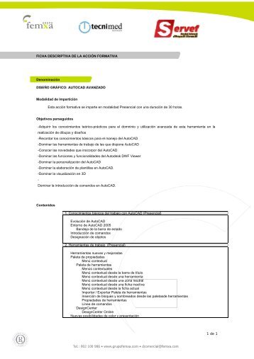 Page 1 1 de 1 FICHA DESCRIPTIVA DE LA ACCIÃN FORMATIVA ...