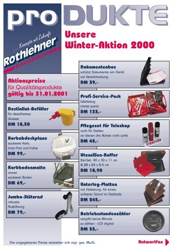 Informationen / Angebot über - Rothlehner Arbeitsbühnen