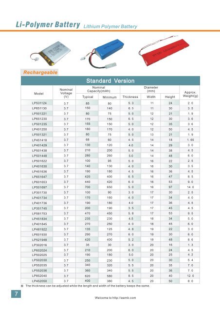 Li-Polymer Battery