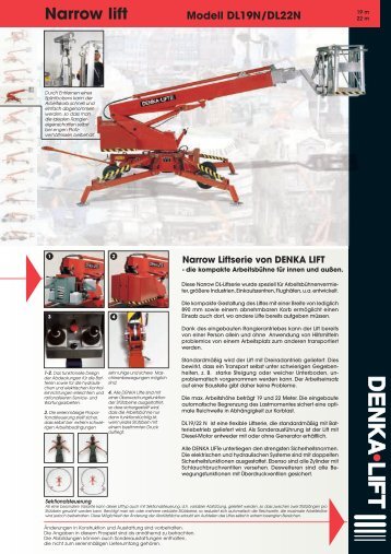 Narrow lift Modell DL19N/DL22N - Rothlehner Arbeitsbühnen