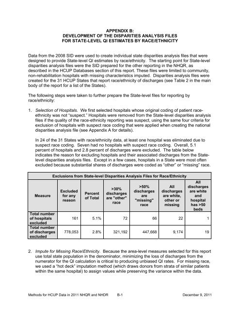 Methods Applying AHRQ Quality Indicators to Healthcare ... - HCUP