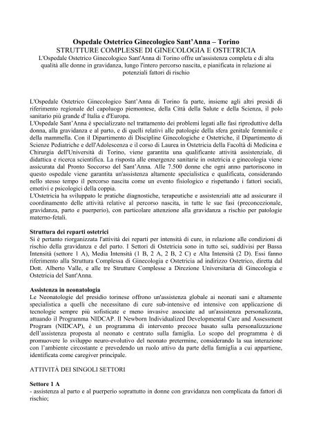 Ospedale Ostetrico Ginecologico Sant'Anna di Torino - Infosalute.info