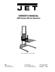 OWNER'S MANUAL JWS Series Winch Stackers - MIS Group, Inc.