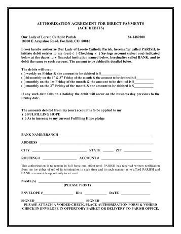 authorization agreement for direct deposit form