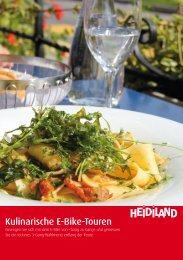 Flyer Kulinarische E-Bike Touren - Heidiland