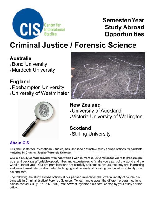 Criminal Justice-Forensic Science brochure