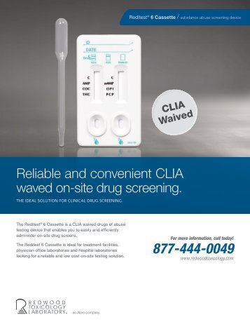 Reditest ® 6 Cassette (CLIA waived) data sheet - Redwood ...