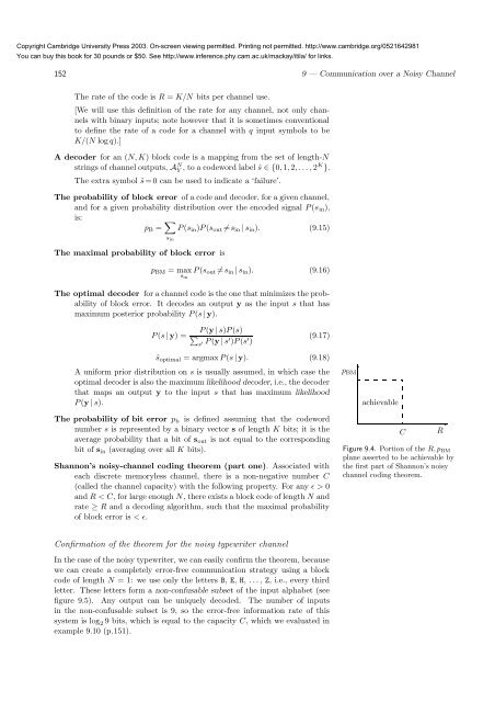 Information Theory, Inference, and Learning ... - Inference Group