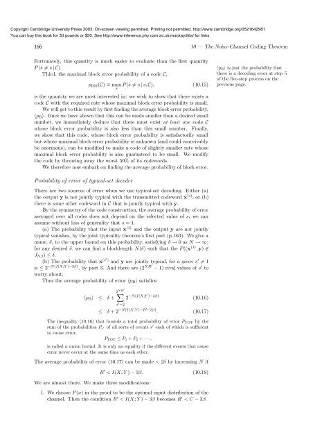 Information Theory, Inference, and Learning ... - Inference Group