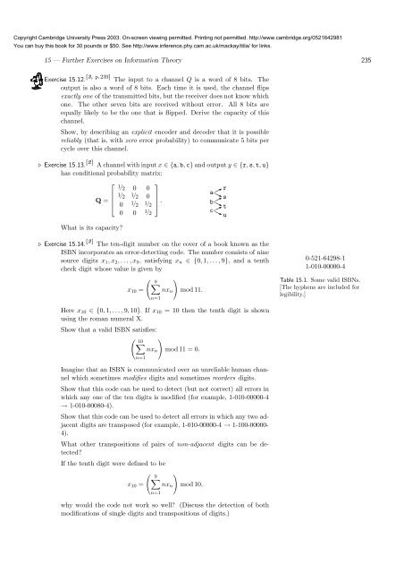 Information Theory, Inference, and Learning ... - Inference Group