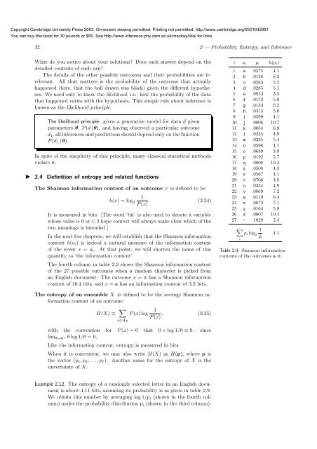 Information Theory, Inference, and Learning ... - Inference Group