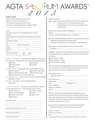 ENTRY FORM - American Gem Trade Association