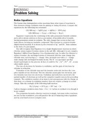 Redox Equations