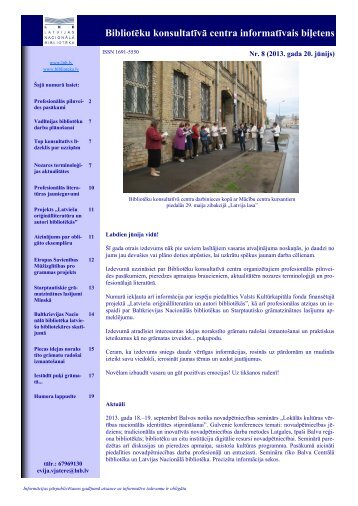 BibliotÄ“ku konsultatÄ«vÄ centra informatÄ«vais biÄ¼etens - Academia