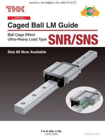 Caged Ball LM Guide Models SNR/SNS