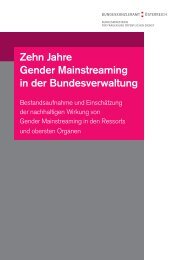 10 Jahre Gender Mainstreaming in der Bundesverwaltung