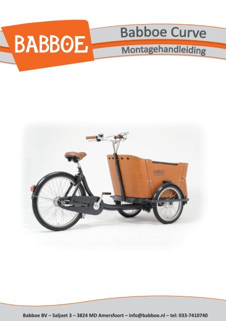 Klik hier \u0026gt;\u0026gt; Montagehandleiding Babboe Curve - Babboe bakfiets