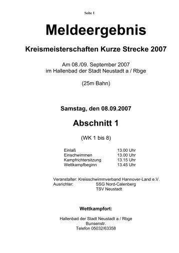 Beschreibung der Wettkampfanlage: - lsv-schwimmen.de