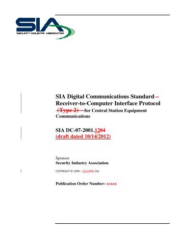 DC-07 Going through SIA Public Review - Security Industry ...