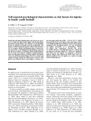 Self-reported psychological characteristics as risk factors for injuries ...