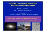 The E-ELT view of resolved stellar population in distant galaxies (15 ...