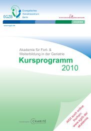 Kursprogramm 2010 - Evangelisches Geriatriezentrum Berlin