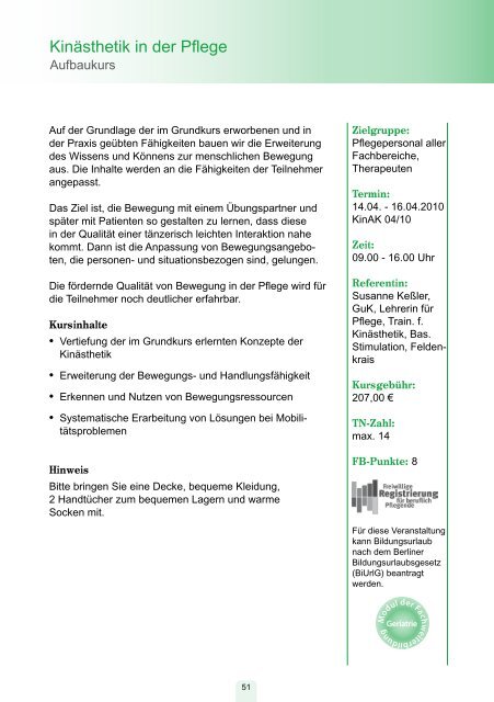 Kursprogramm 2010 - Evangelisches Geriatriezentrum Berlin
