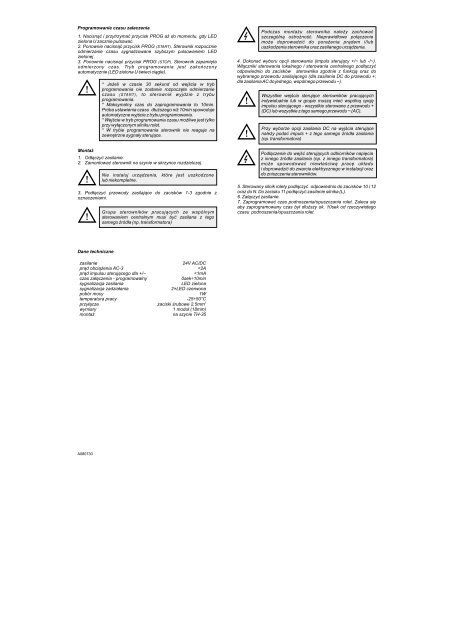 STR-422 24V instrukcja - F&F