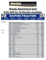 Woods Attachment Sale! 0.0% APR for 24 Months ... - Empire Tractor