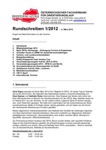 Rundschreiben 1/2012 – 8. März 2012 - ÖFOL