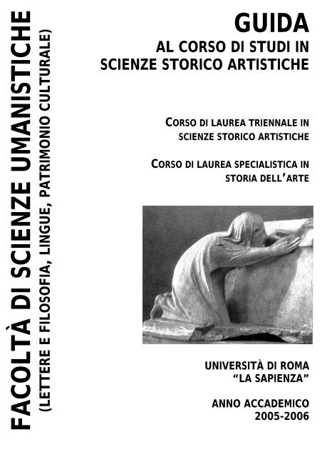 Storia dell'arte - FacoltÃ di Scienze Umanistiche - Sapienza
