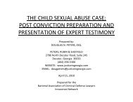 the child sexual abuse case: post conviction preparation - NACDL