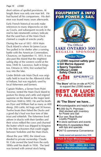 LO300 Booklet 2010_04_09 Low RES - Lake Ontario 300