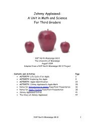 Johnny Appleseed - The Center for Mathematics and Science ...