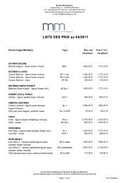 LISTE DES PRIX au 04/2011 - mucklefiguren