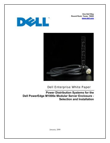Power Distribution Systems for the Dell PowerEdge M1000e ...