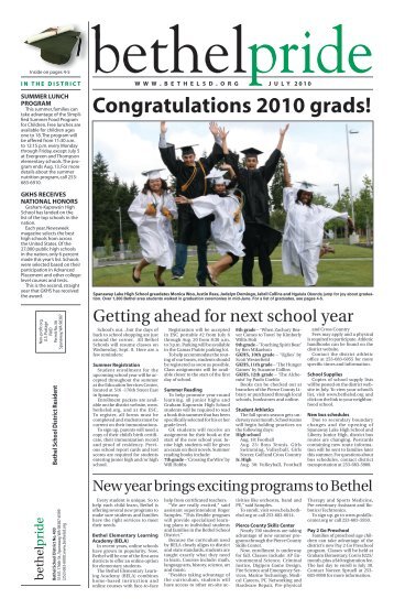 Congratulations 2010 grads! - Bethel School District