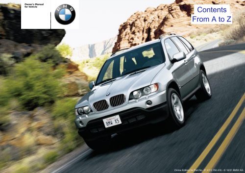 BMW X5 Owners Manual - The Ultimate BMW ...
