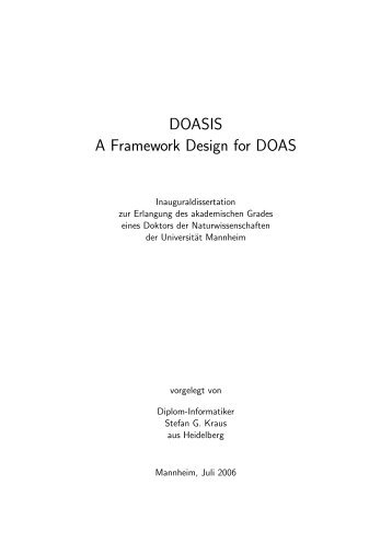 DOASIS - A Framework Design for DOAS - HCI - Universität ...