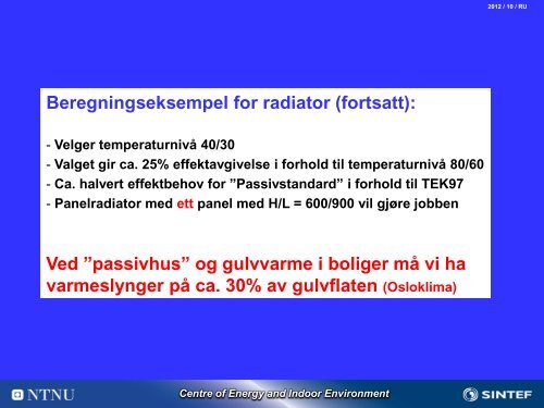 Lavenergibygg med lavtemperaturvarme - Norsk Fjernvarme