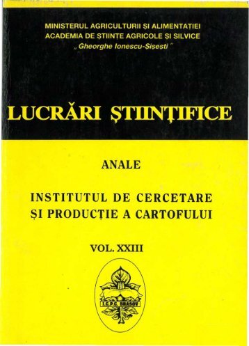 anale 23.pdf - Institutul National de Cercetare Dezvoltare pentru ...