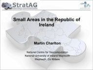 Small Areas in the Republic of Ireland Martin Charlton - Institute of ...