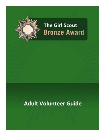 Bronze Award Adult Volunteer Guide - Girl Scouts