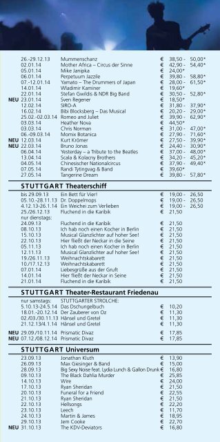 VERANSTALTUNGSKALENDER